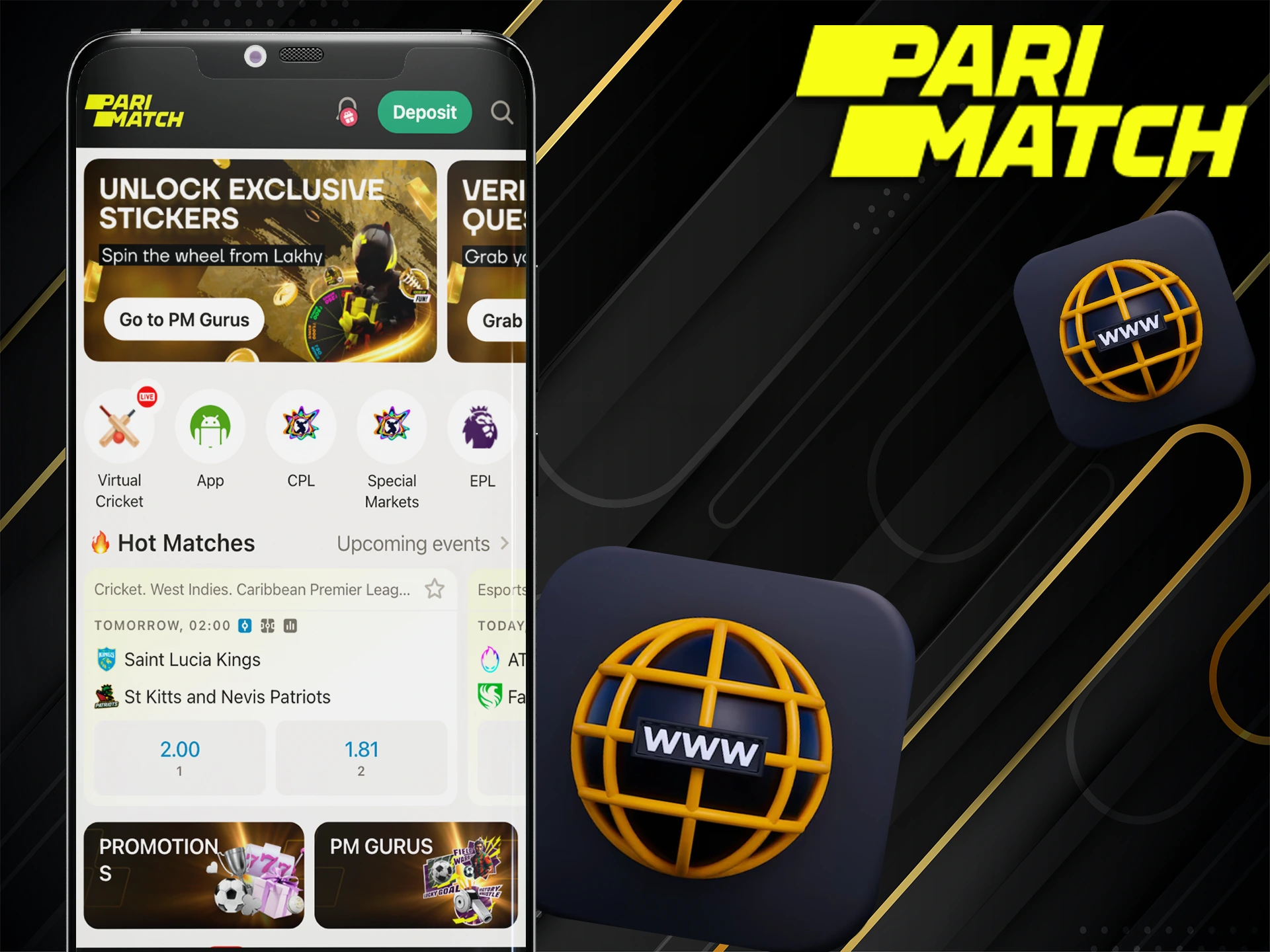 Try the mobile version of the Pari Bet website.