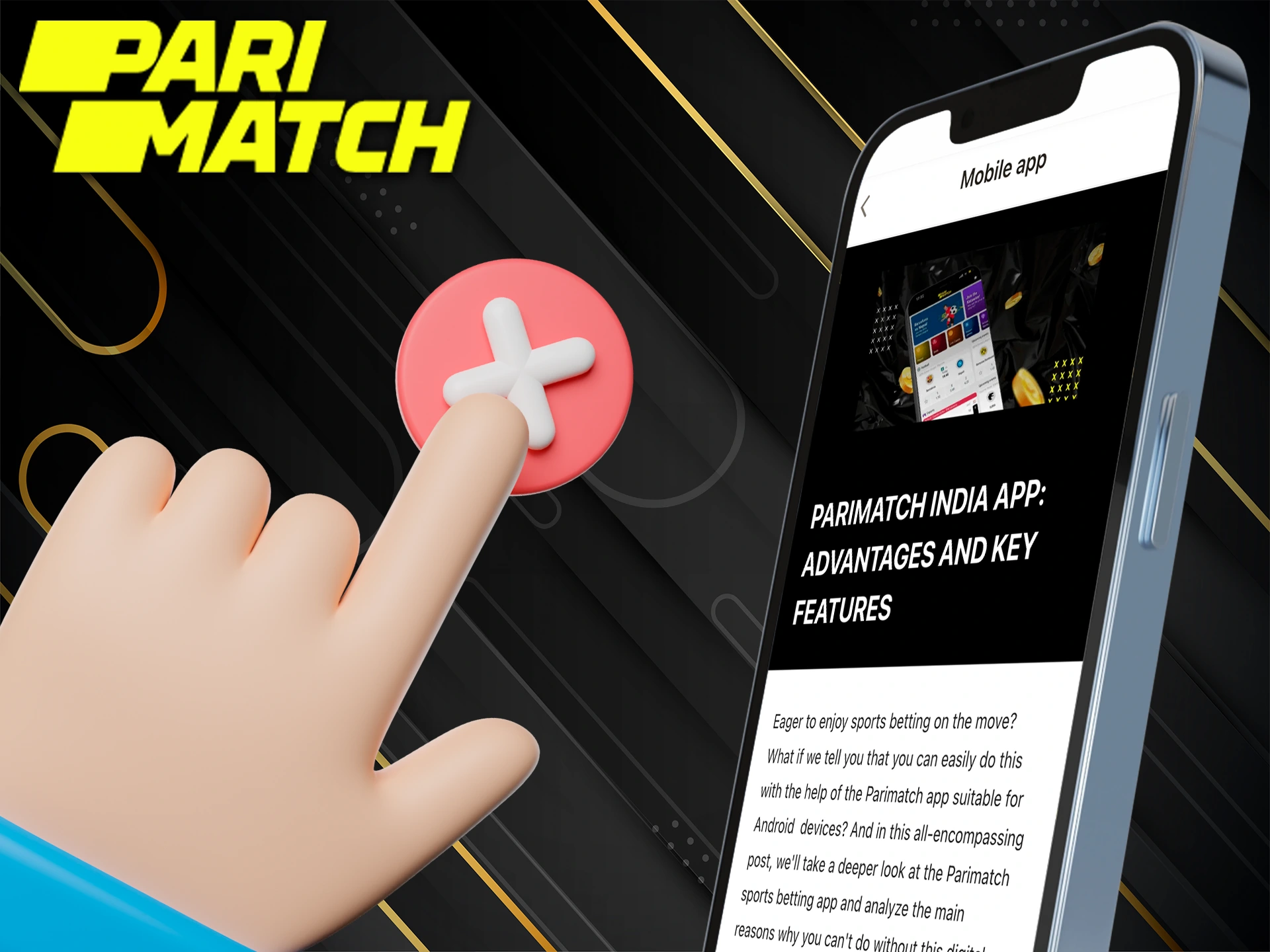 Read how you can uninstall the Pari Bet app.