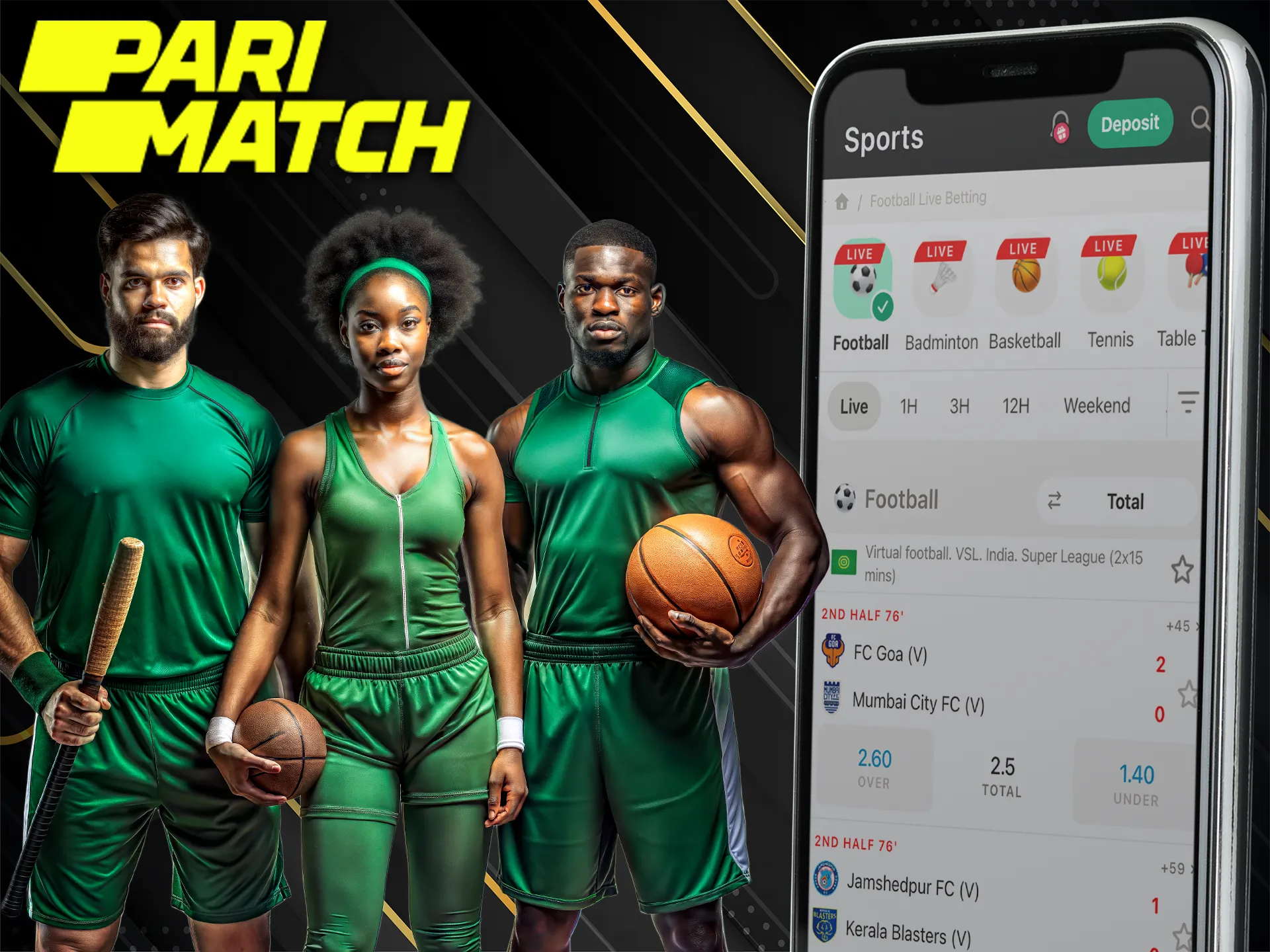 Place your sports bets on the Pari Bet app and become a winner.