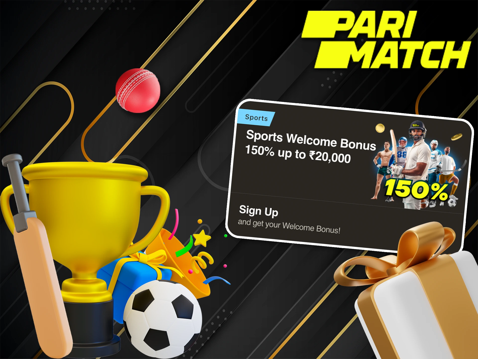 Use the welcome sports betting bonus at Pari Bet sports betting.