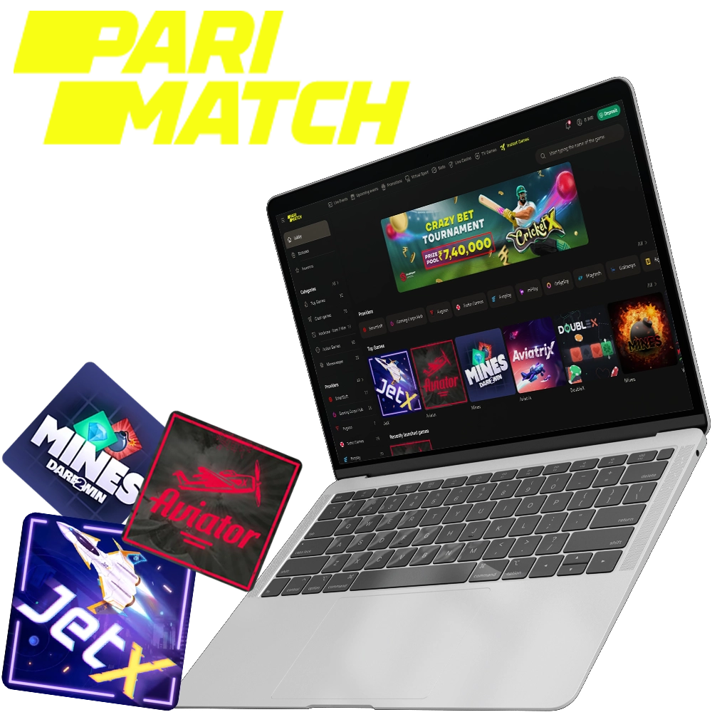 Pick your favorite game in Pari Bet.