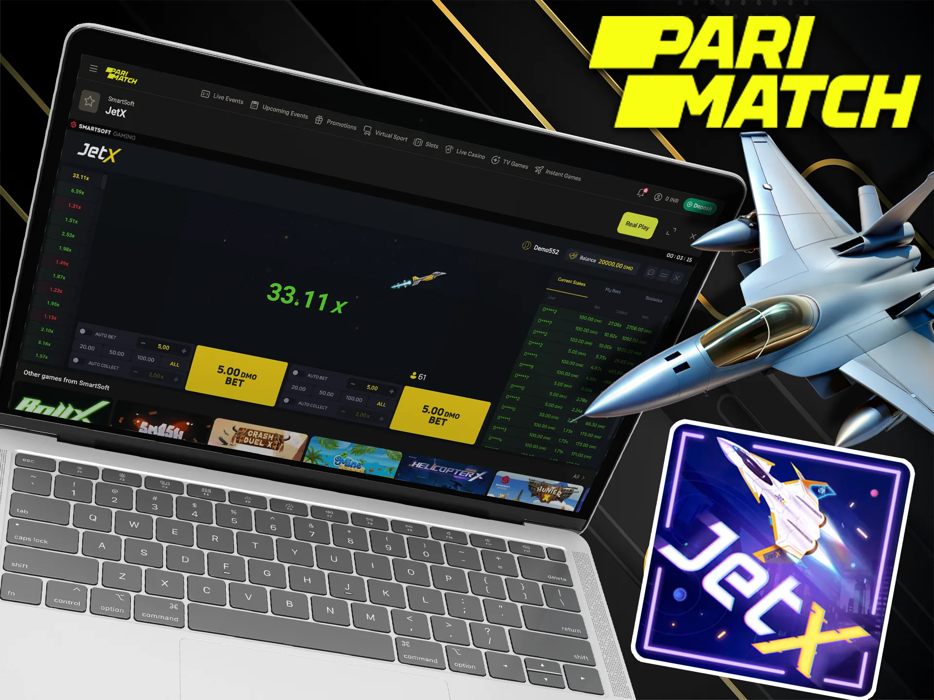 Luck awaits you in the JetX game at Pari Bet.