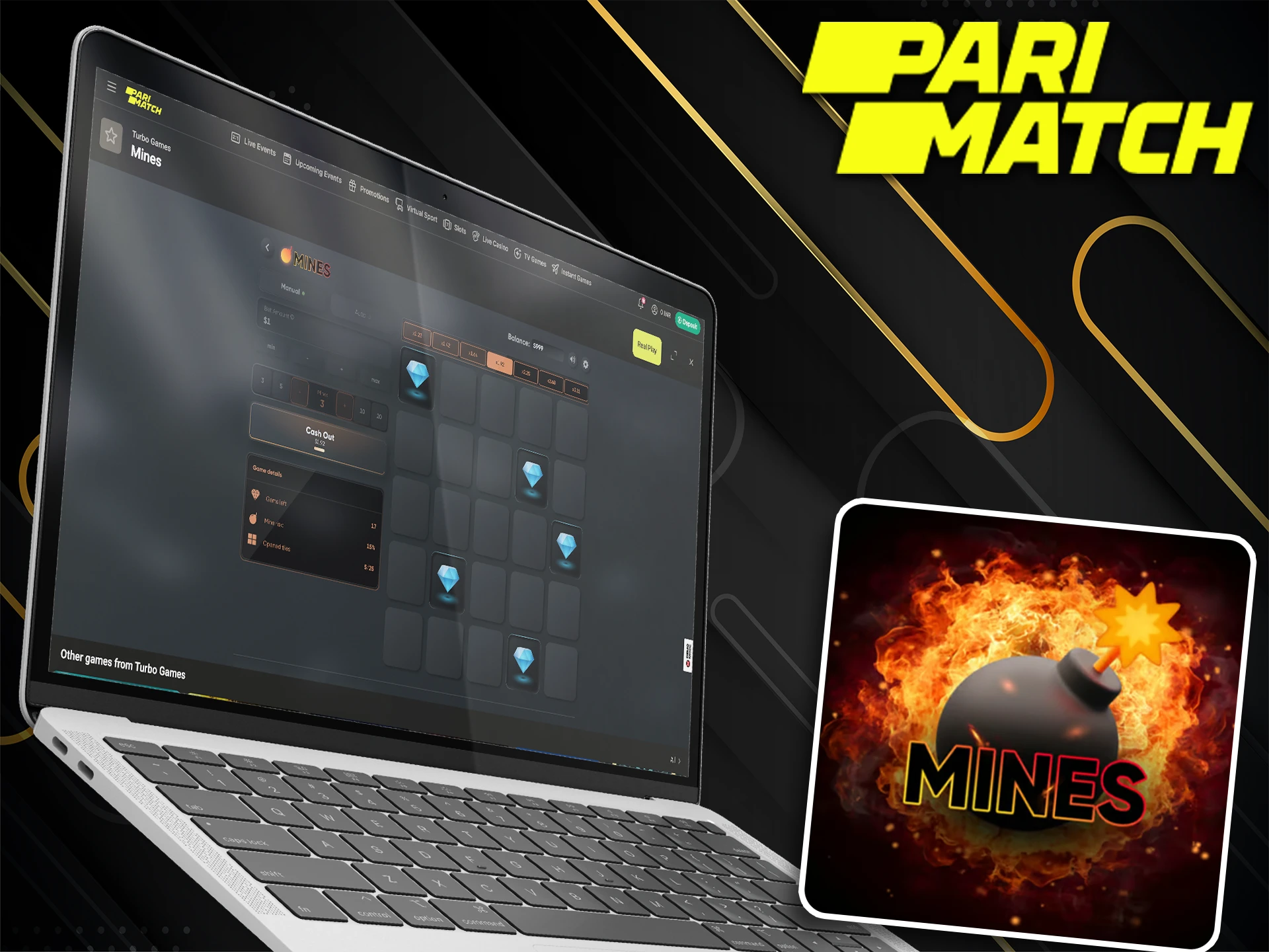 Play Mines and rely on your intuition with Pari Bet.