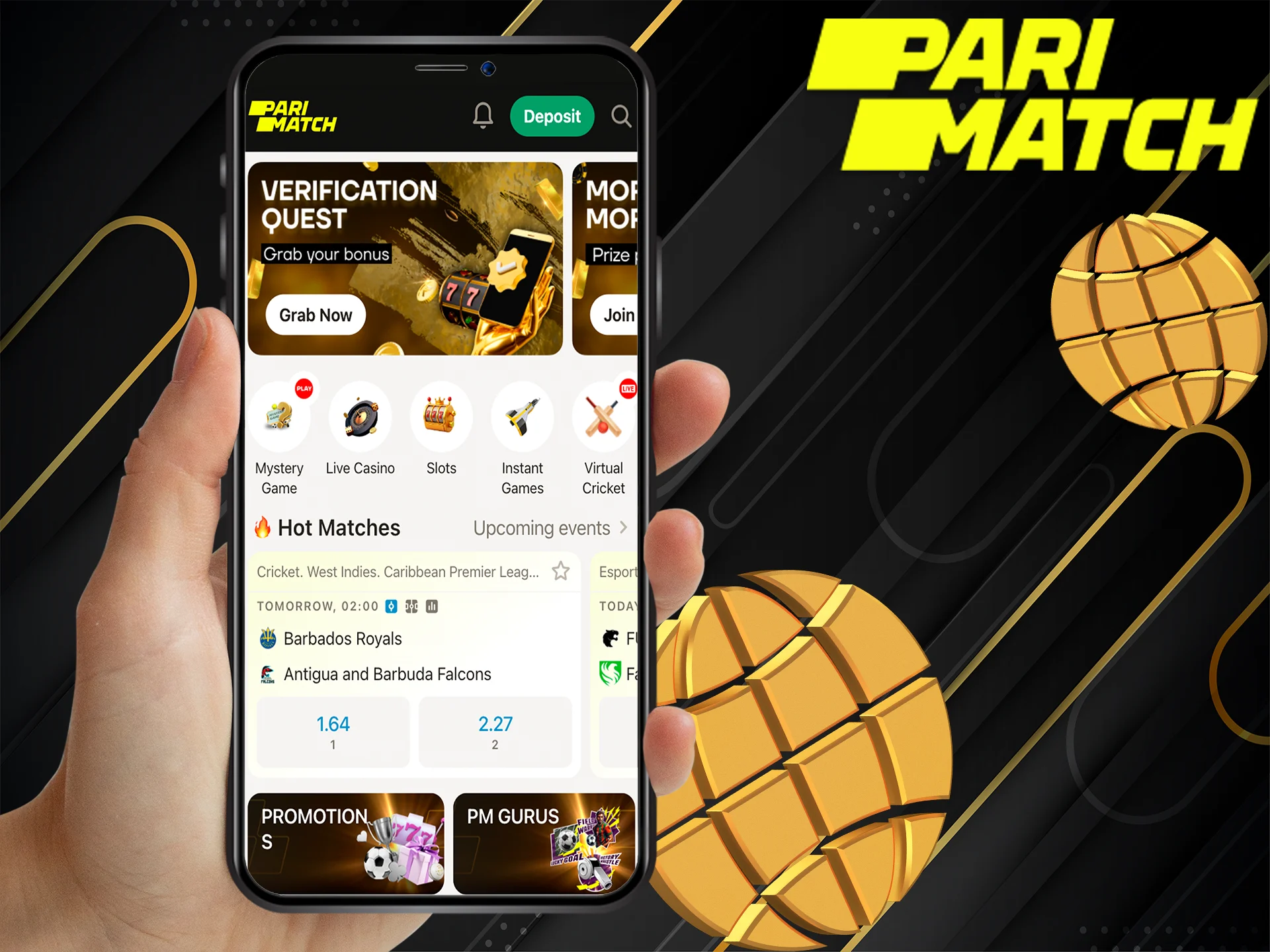 Play in the mobile version of Pari Bet, which is very convenient.