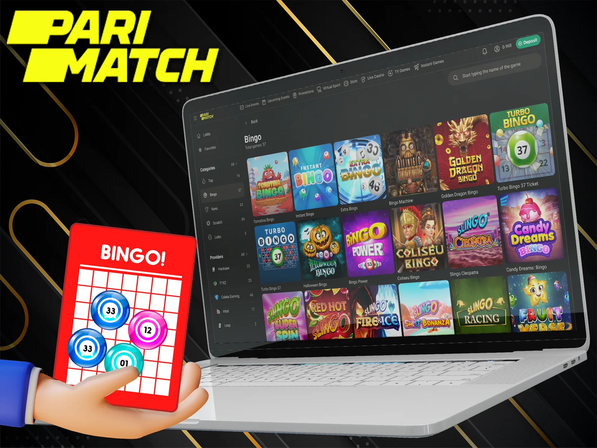 Collect the numbers you need and win at Bingo with Pari Bet.