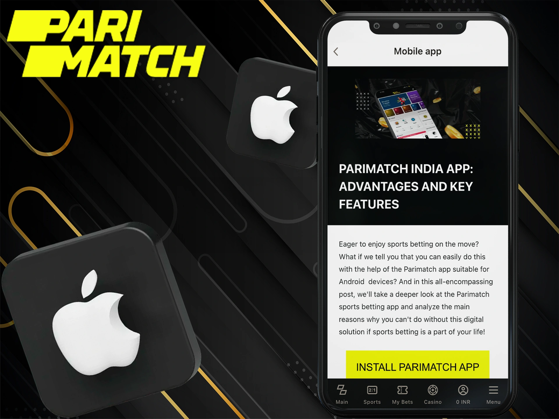 Big wins are already waiting for you in the Pari Bet app for iOS.