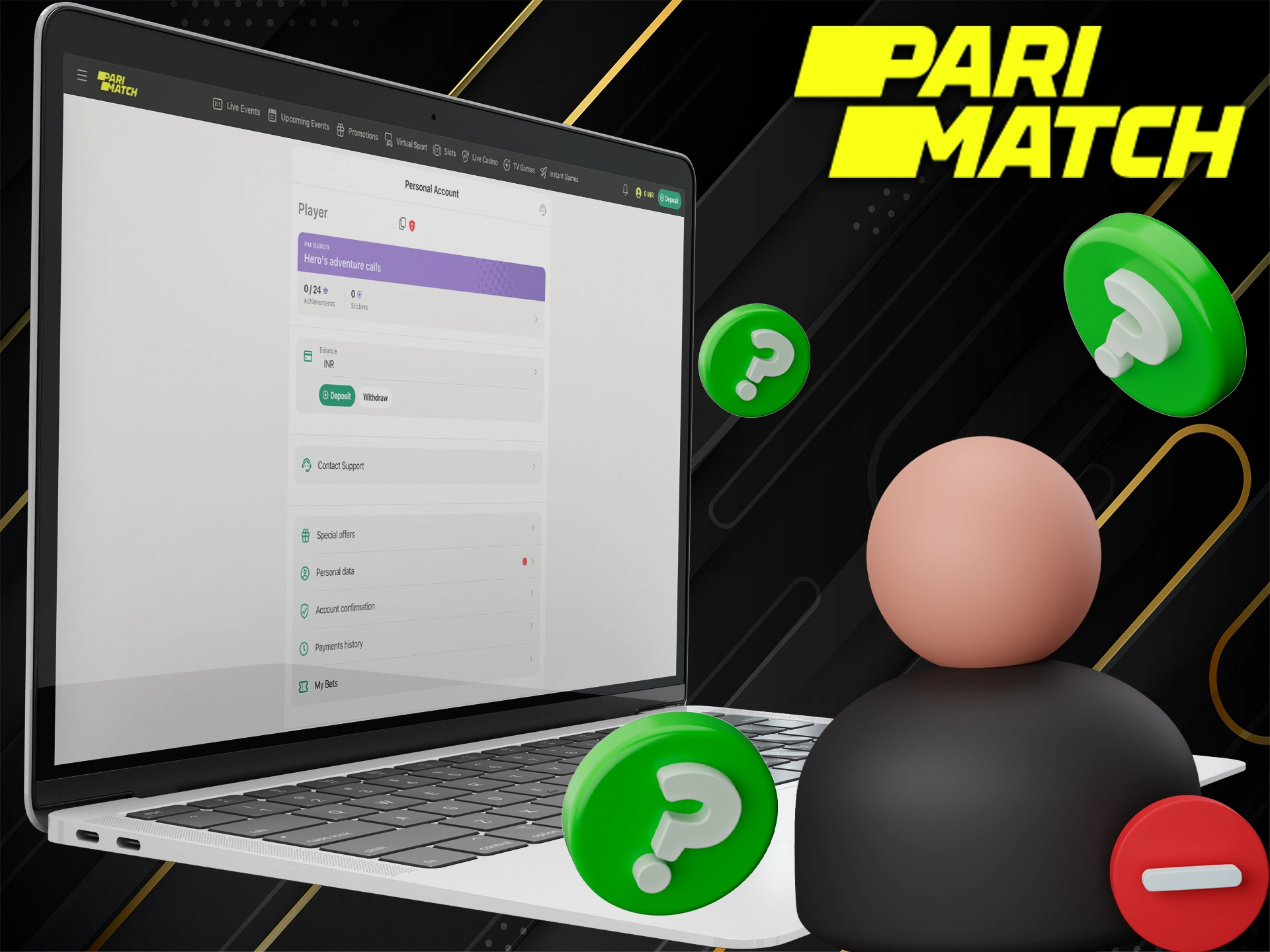 Read how to delete an account at Pari Bet.