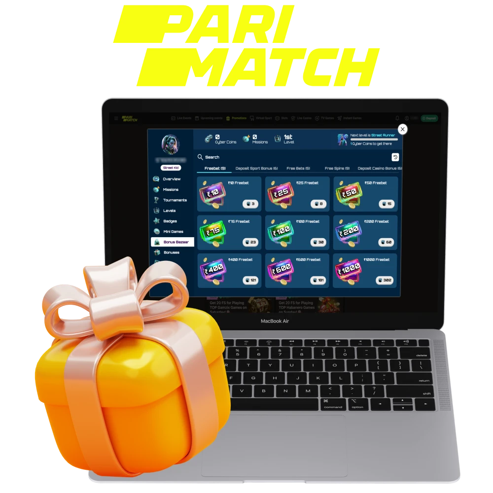 Register and become a member of the Parimatch loyalty program.