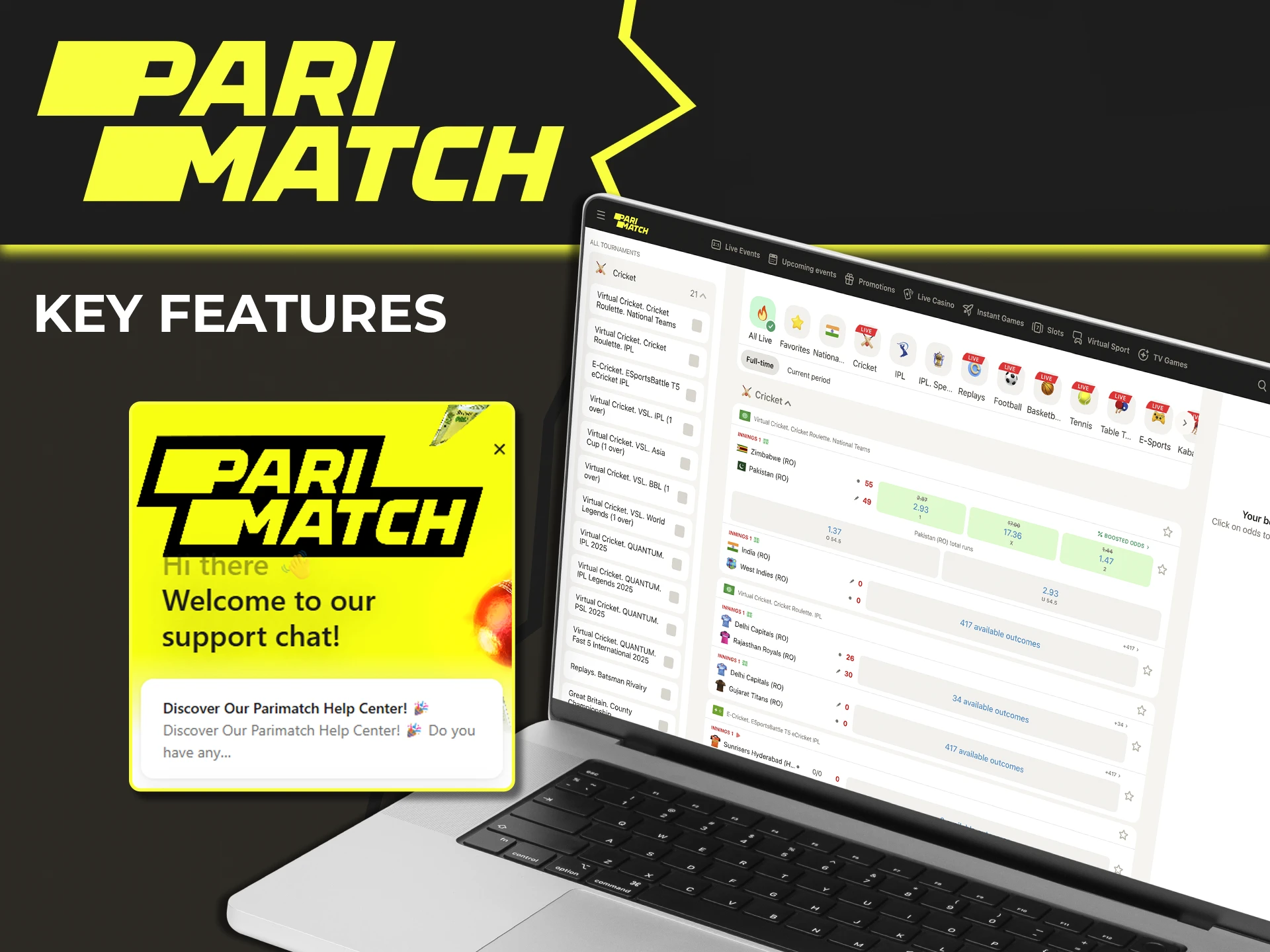 Explore the main advantages of the Parimatch app for PC devices.