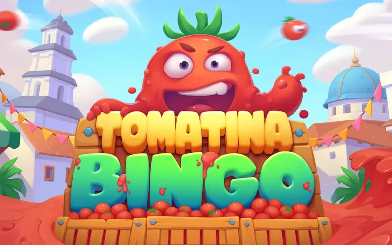 Bonus wheel spinning during a festive round of Parimatch Tomatina Bingo.