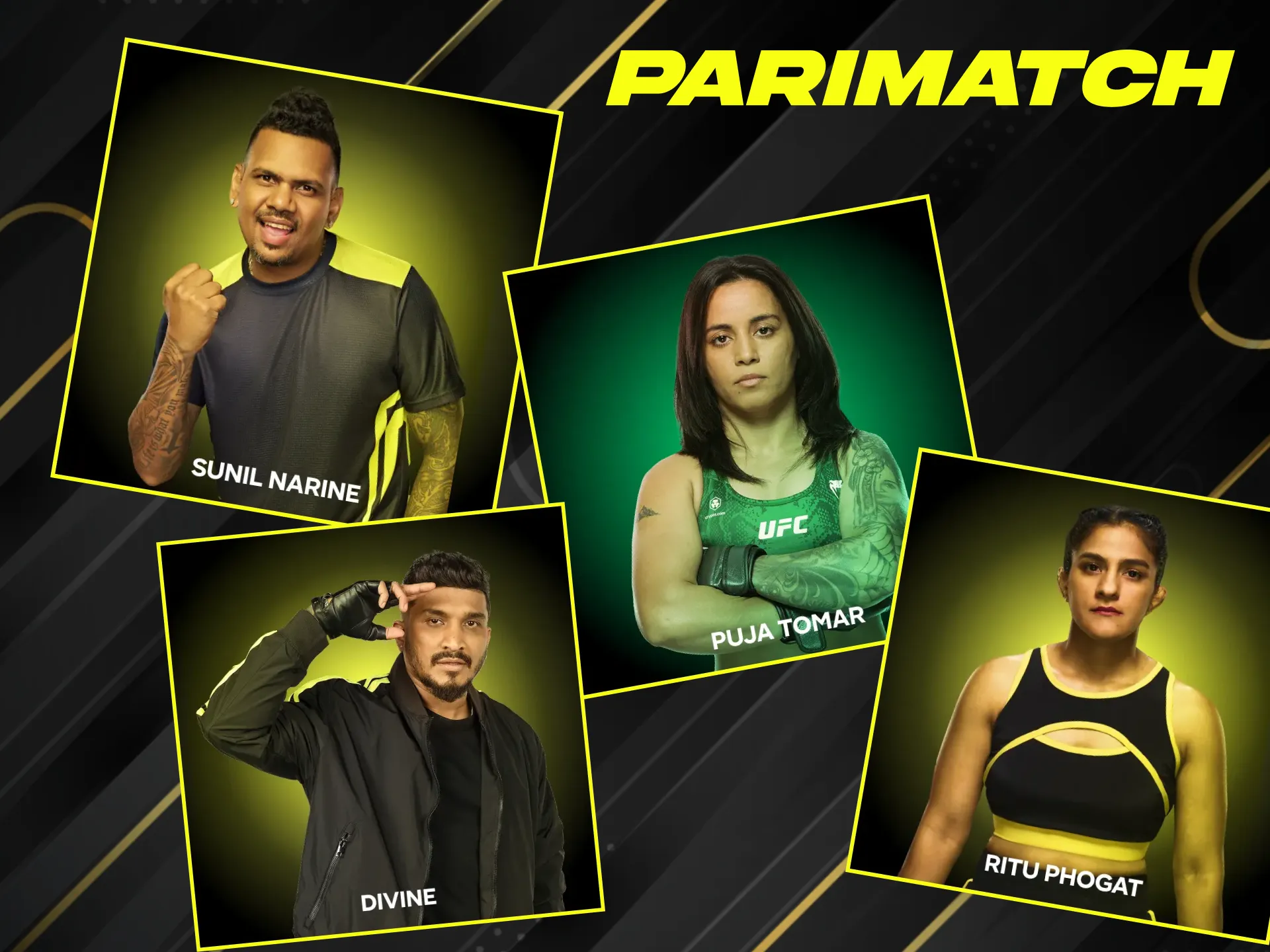 DIVINE, Ritu Phogat, Coldzera, and more represent Parimatch globally.