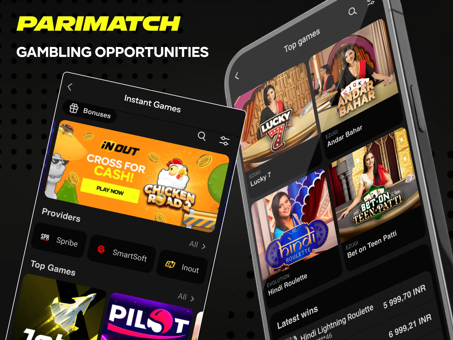 Choose to play the best games from Parimatch.