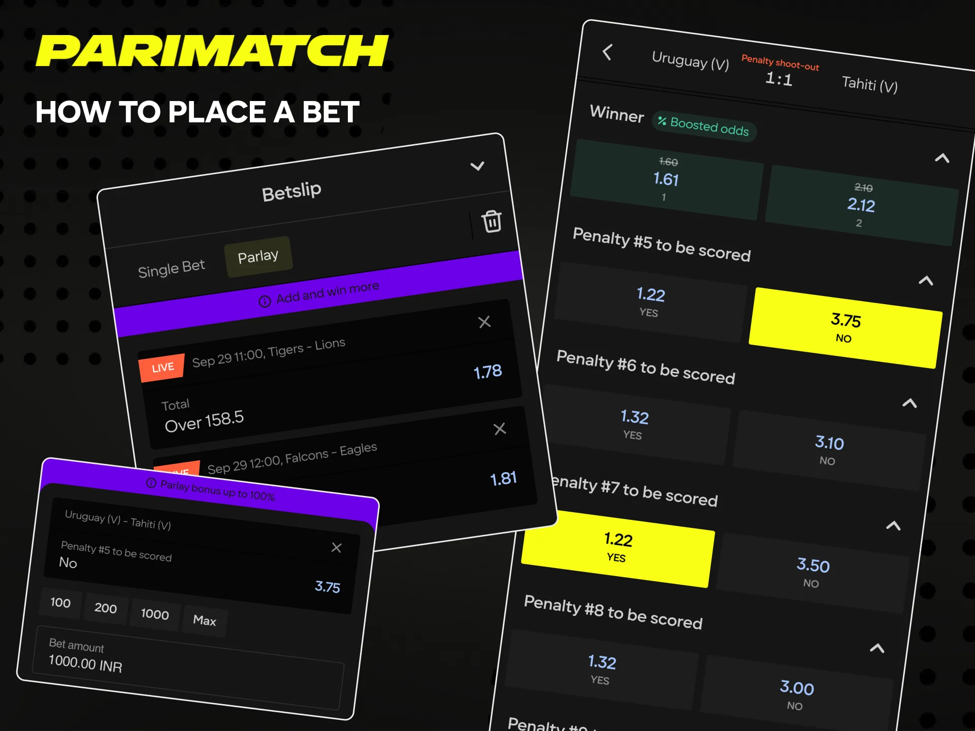 Learn how to place bets on the Parimatch app.