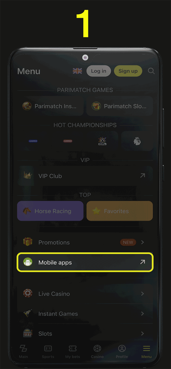 Download Parimatch India APK and start betting on Android.