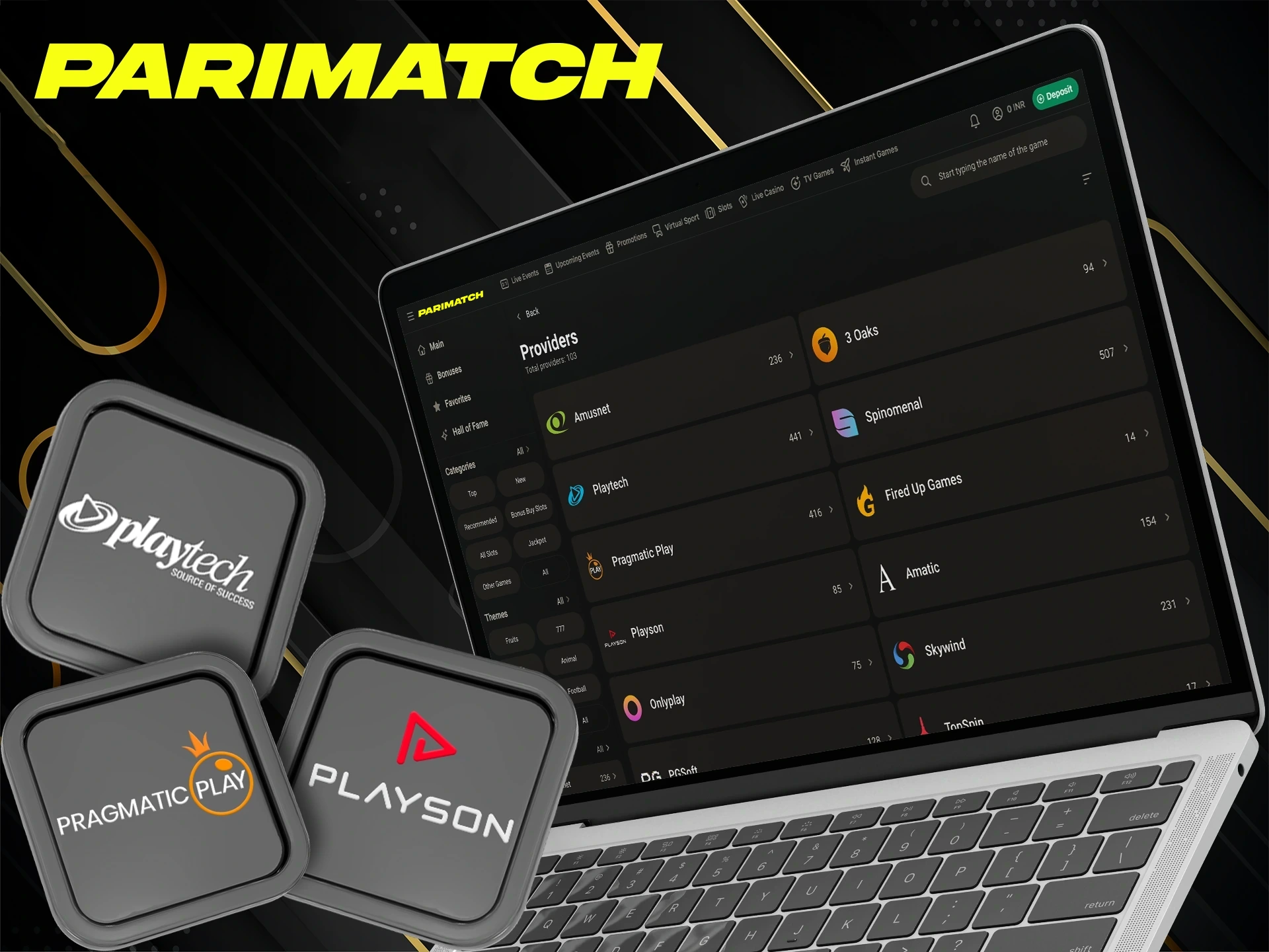 Get to know the game providers at Parimatch.