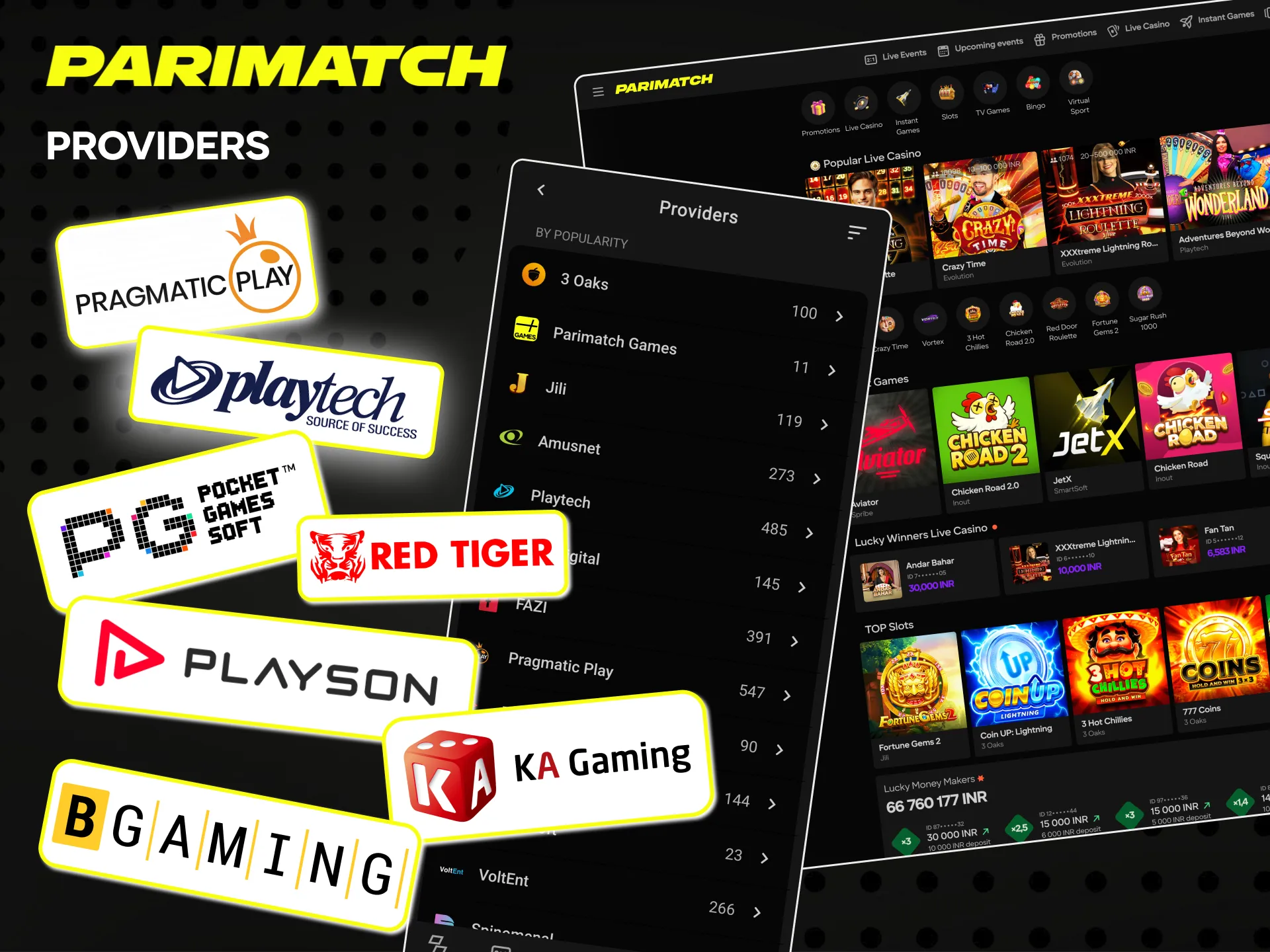 Get to know the game providers at Parimatch.
