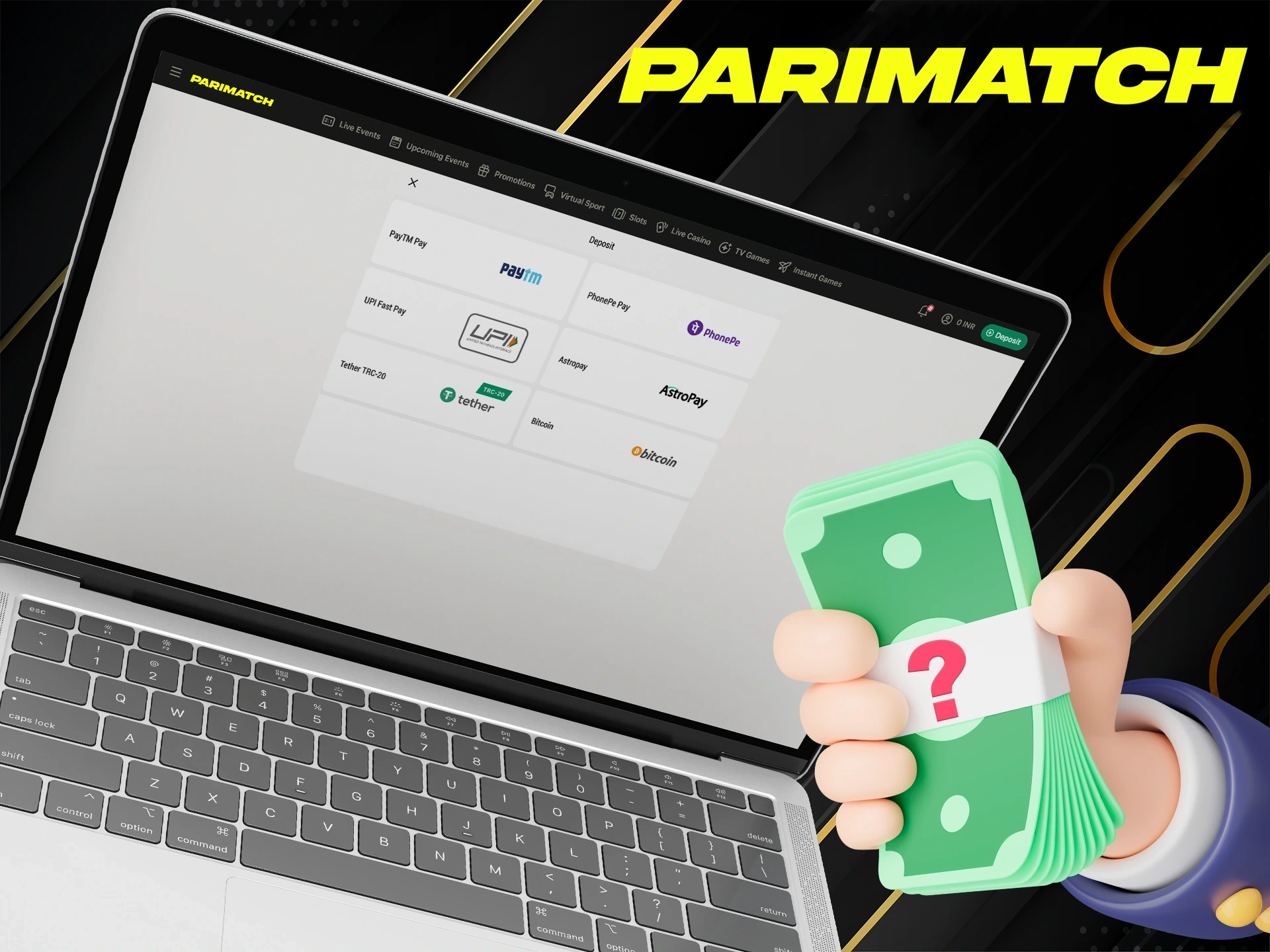 Check out how to make a deposit at Parimatch.