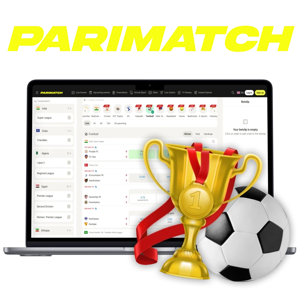 Bet on football with Parimatch official platform.