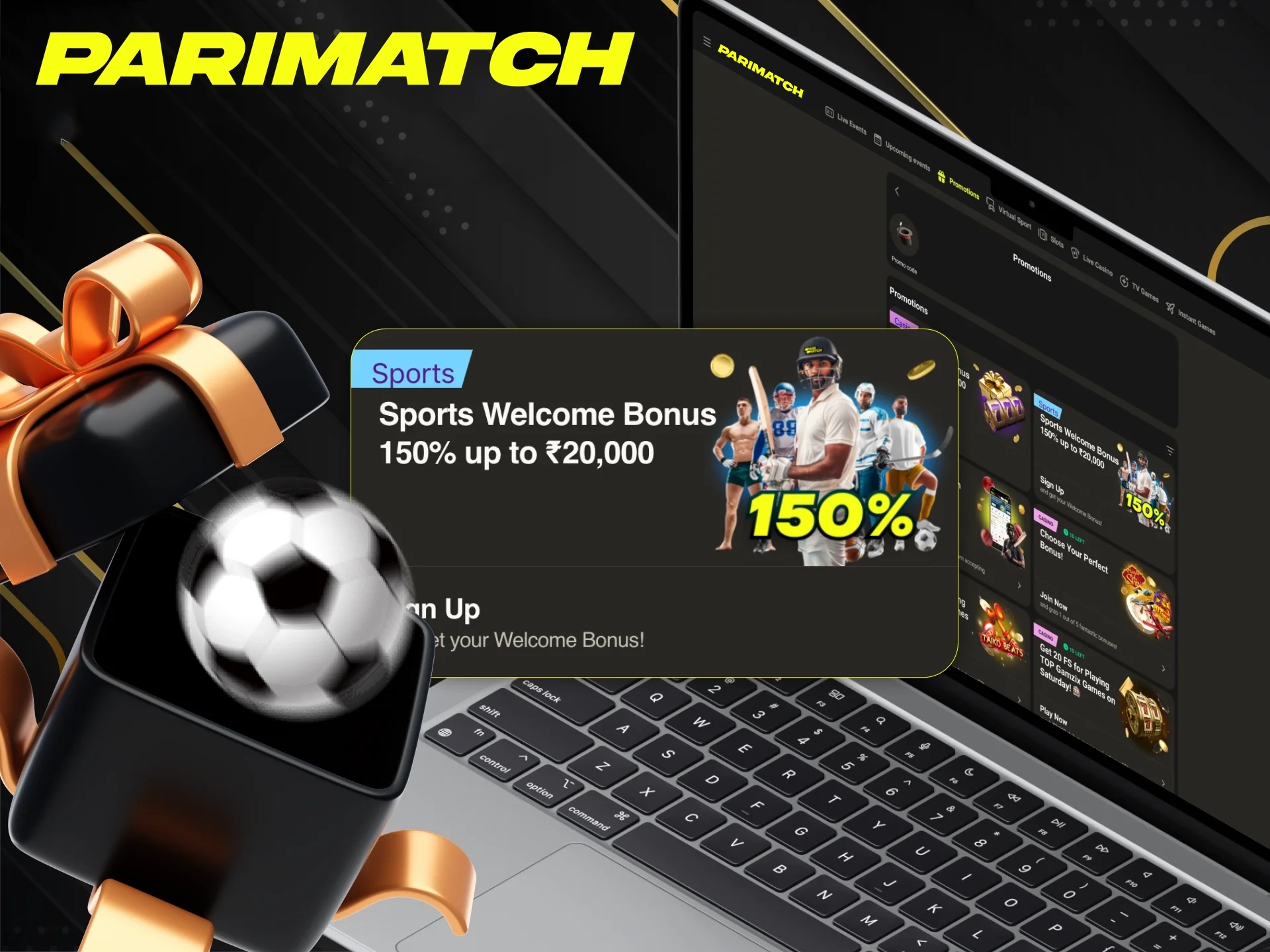 Parimatch offers all new customers a nice welcome bonus for football.
