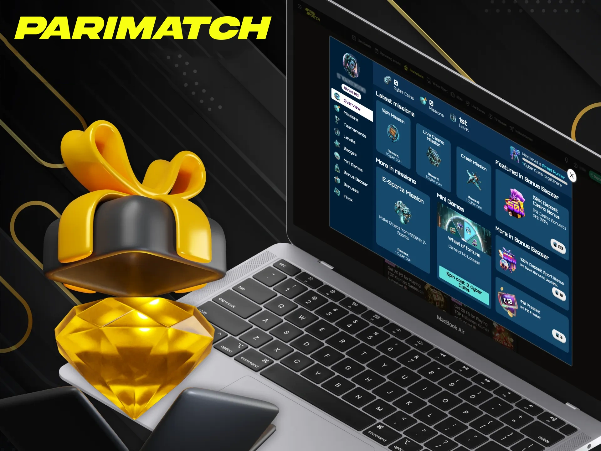 The Parimatch loyalty program is called Bonus Bazar.