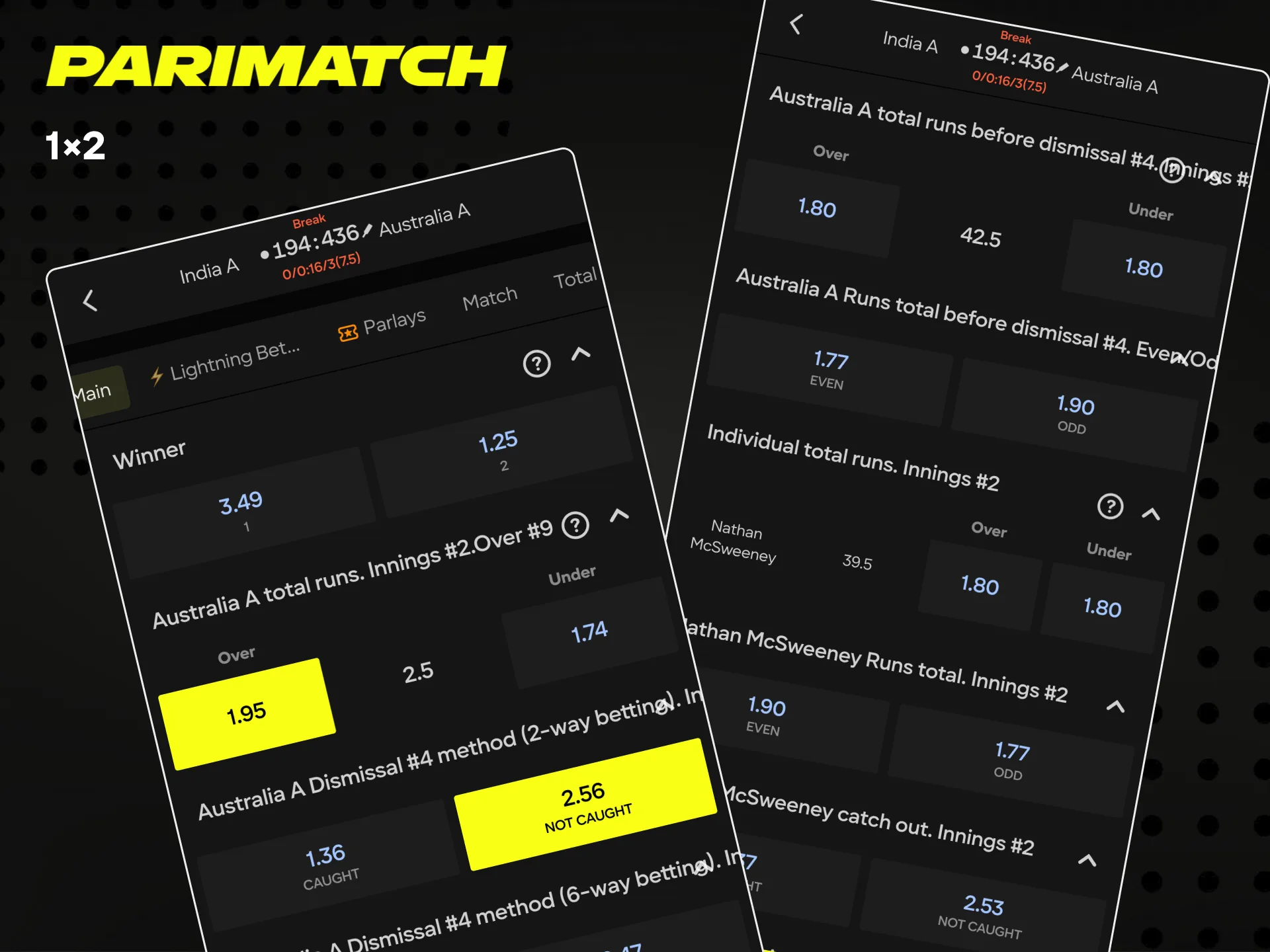 Try 1 x 2 betting at Parimatch.