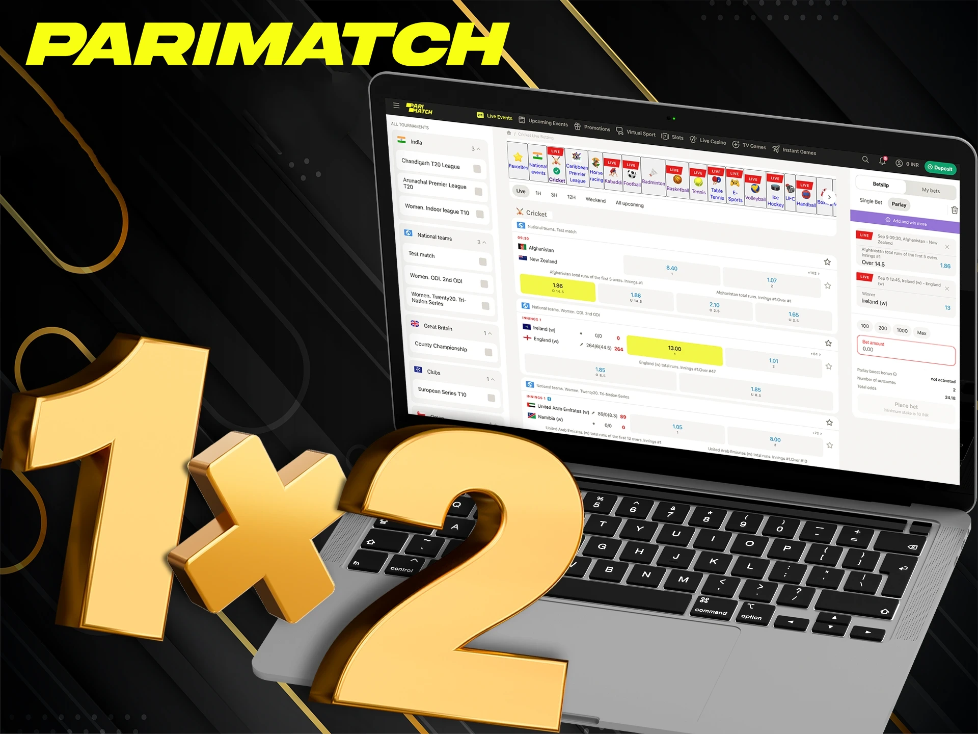 Try 1 x 2 betting at Parimatch.