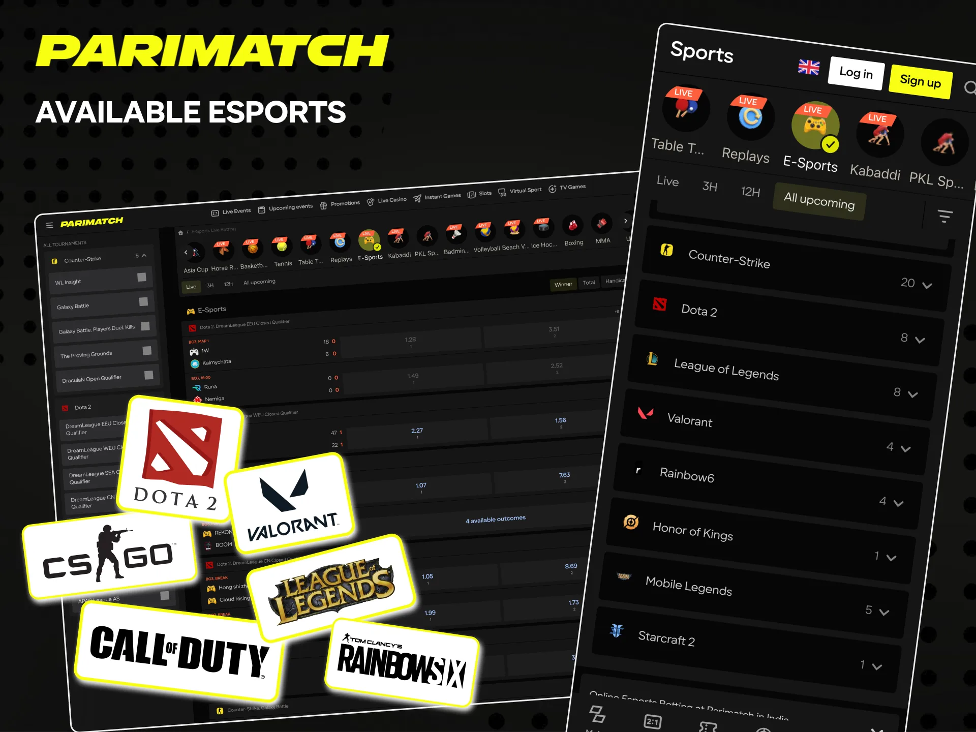 Bet on your favorite teams at Esports with Parimatch.