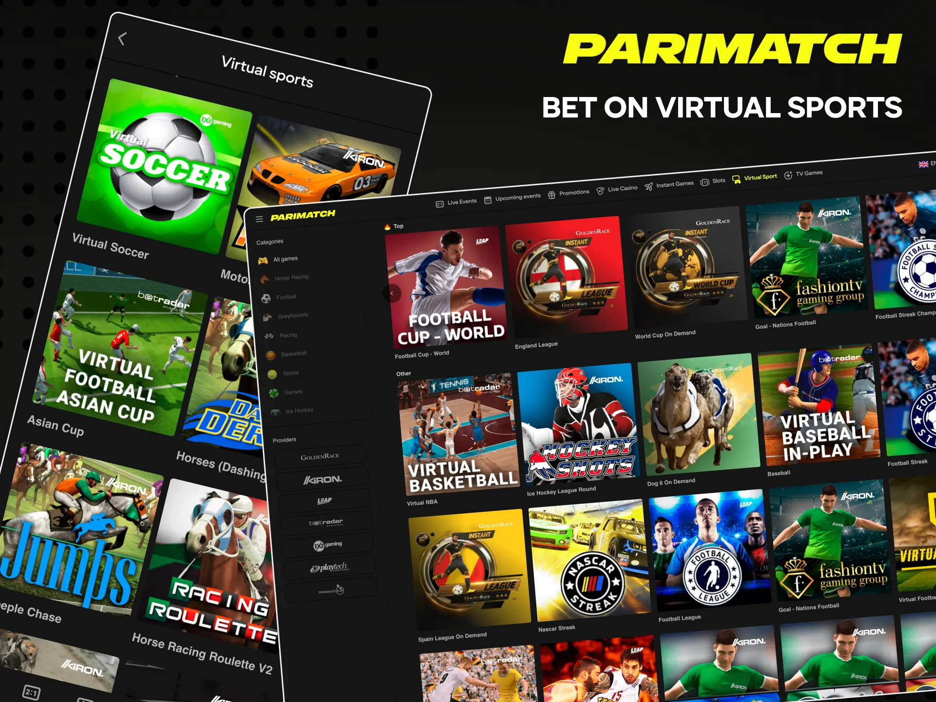 Immerse yourself in virtual sport with Parimatch.