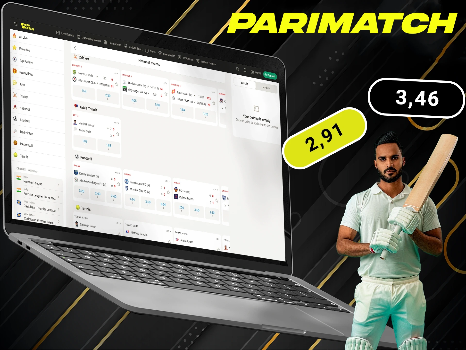 Best betting odds at Parimatch.