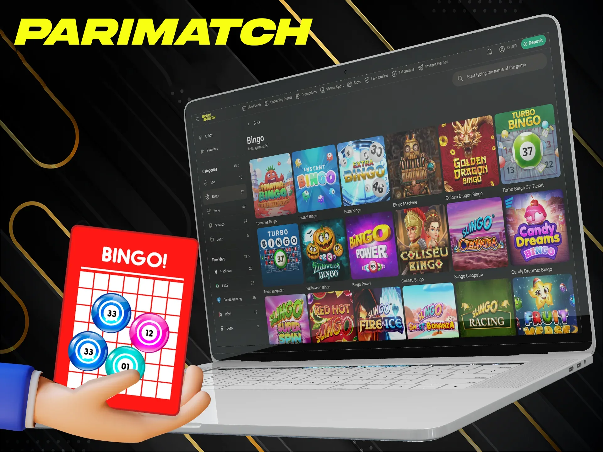 Collect the numbers you need and win at Bingo with Parimatch.