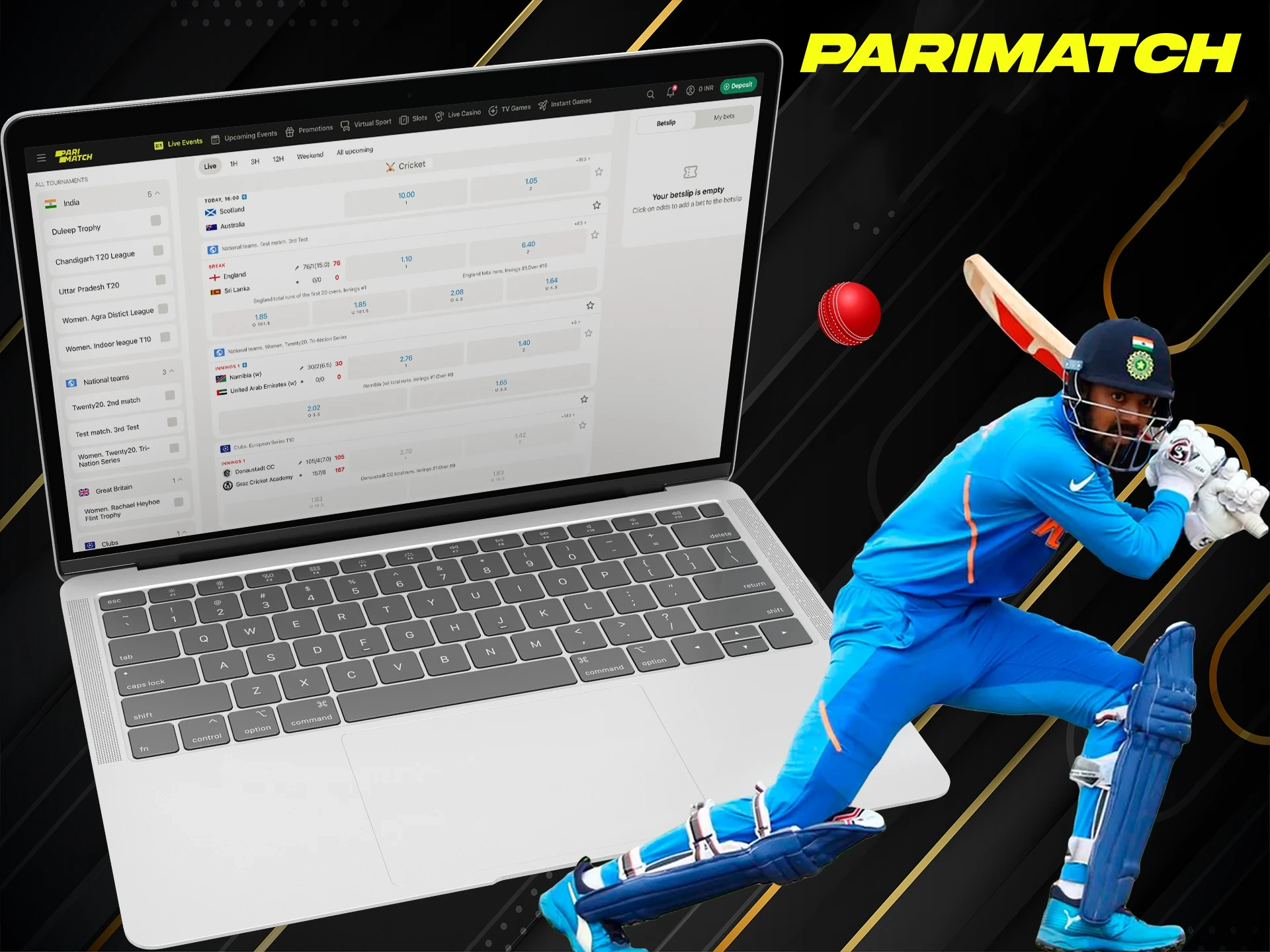 Bet on your favorite cricket teams and rely on luck at Parimatch.