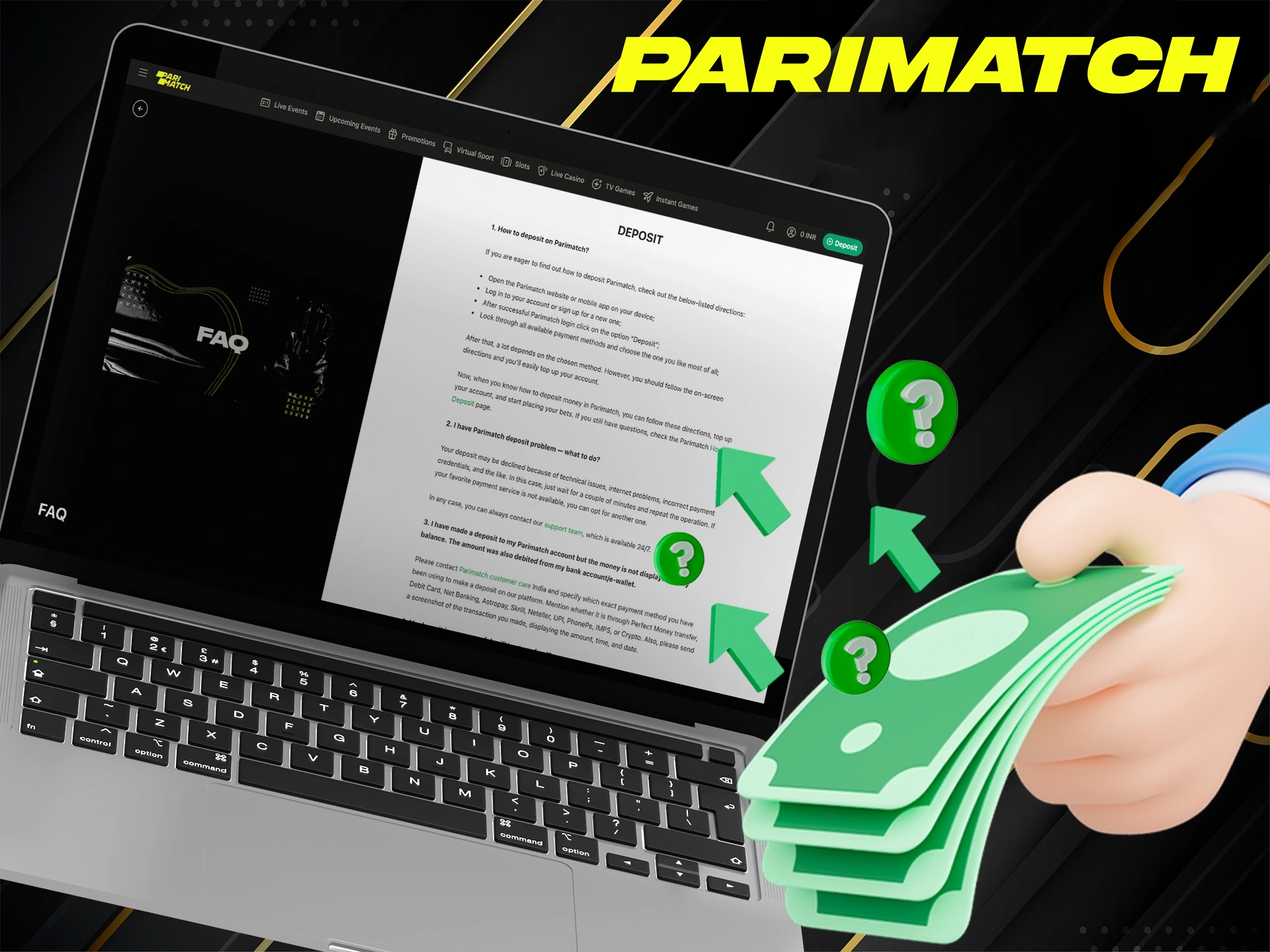 Take advantage of the Parimatch deposit guide.