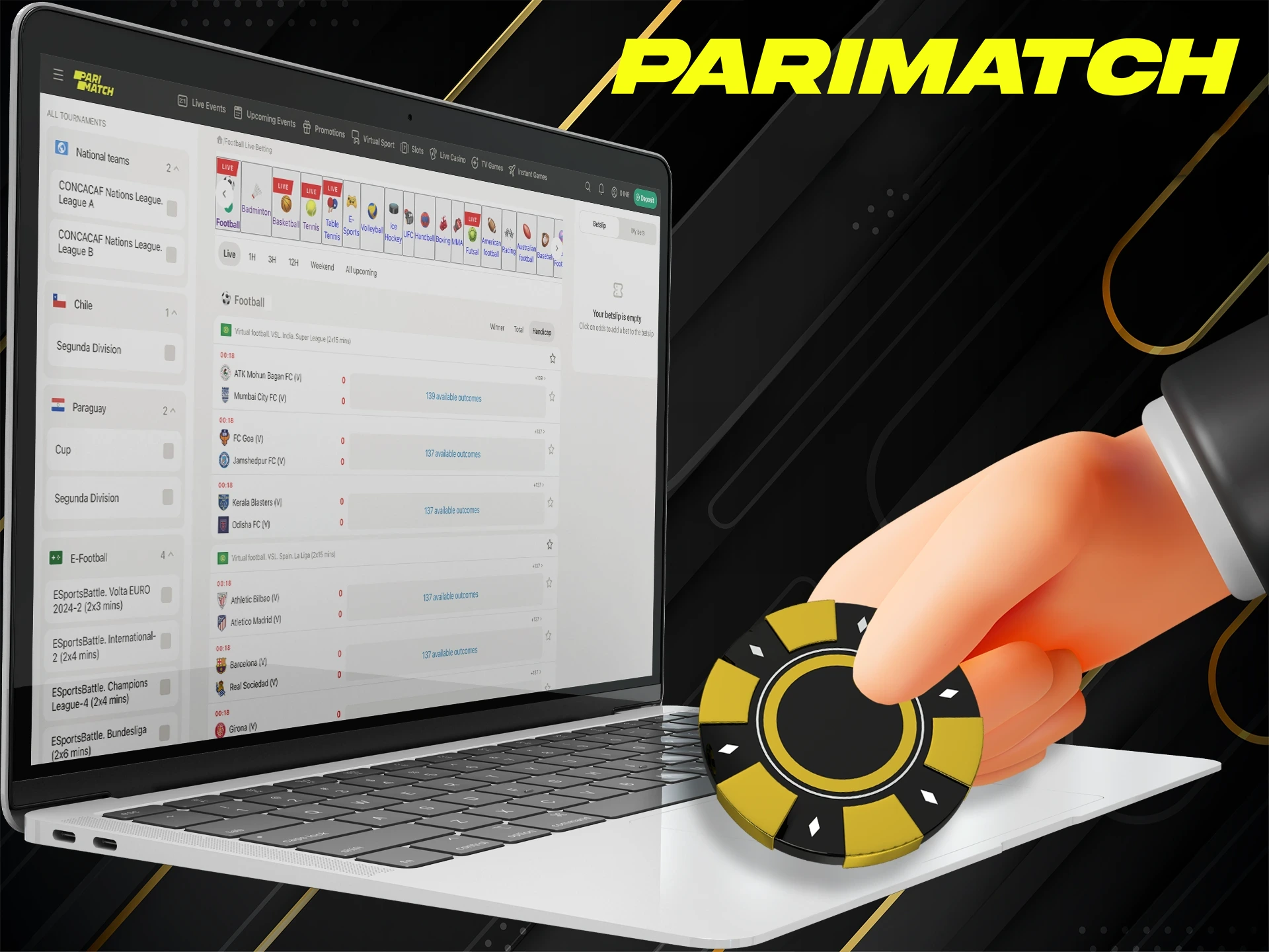Familiarize yourself with Handicap betting at Parimatch.