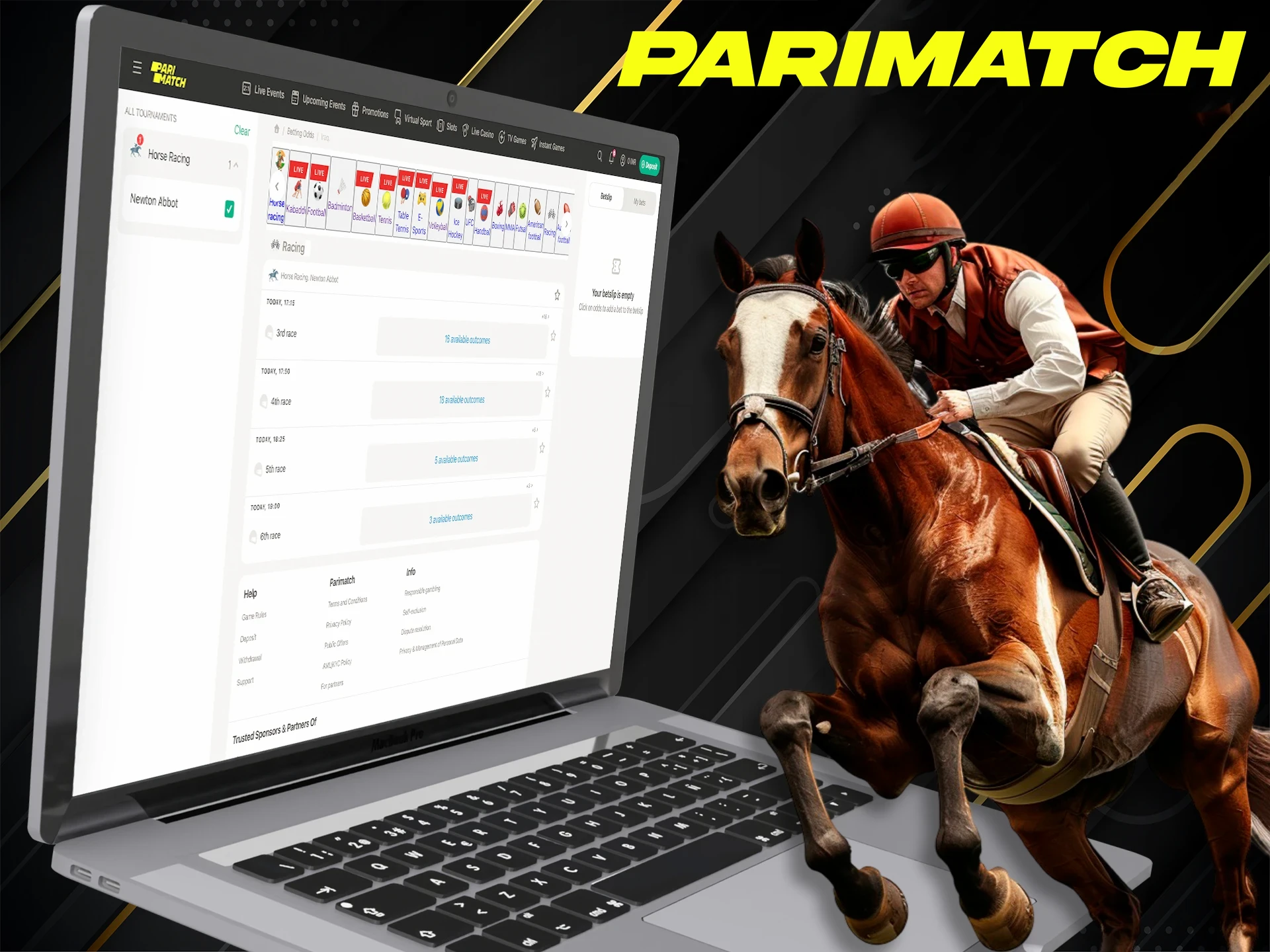 Find your favorite in Horse Racing and try your luck at Parimatch.