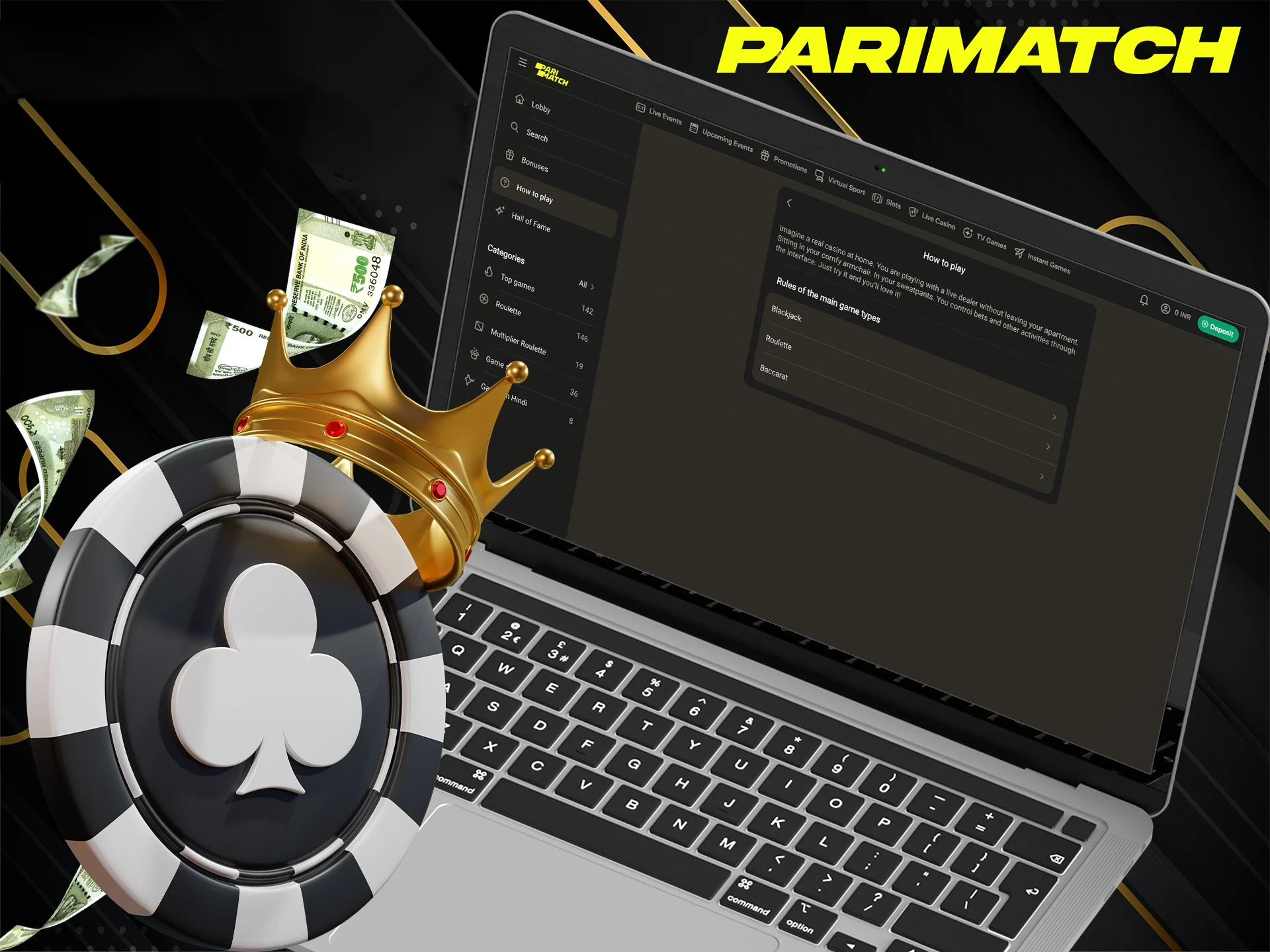 Play at Parimatch casino real day casino for real wins.