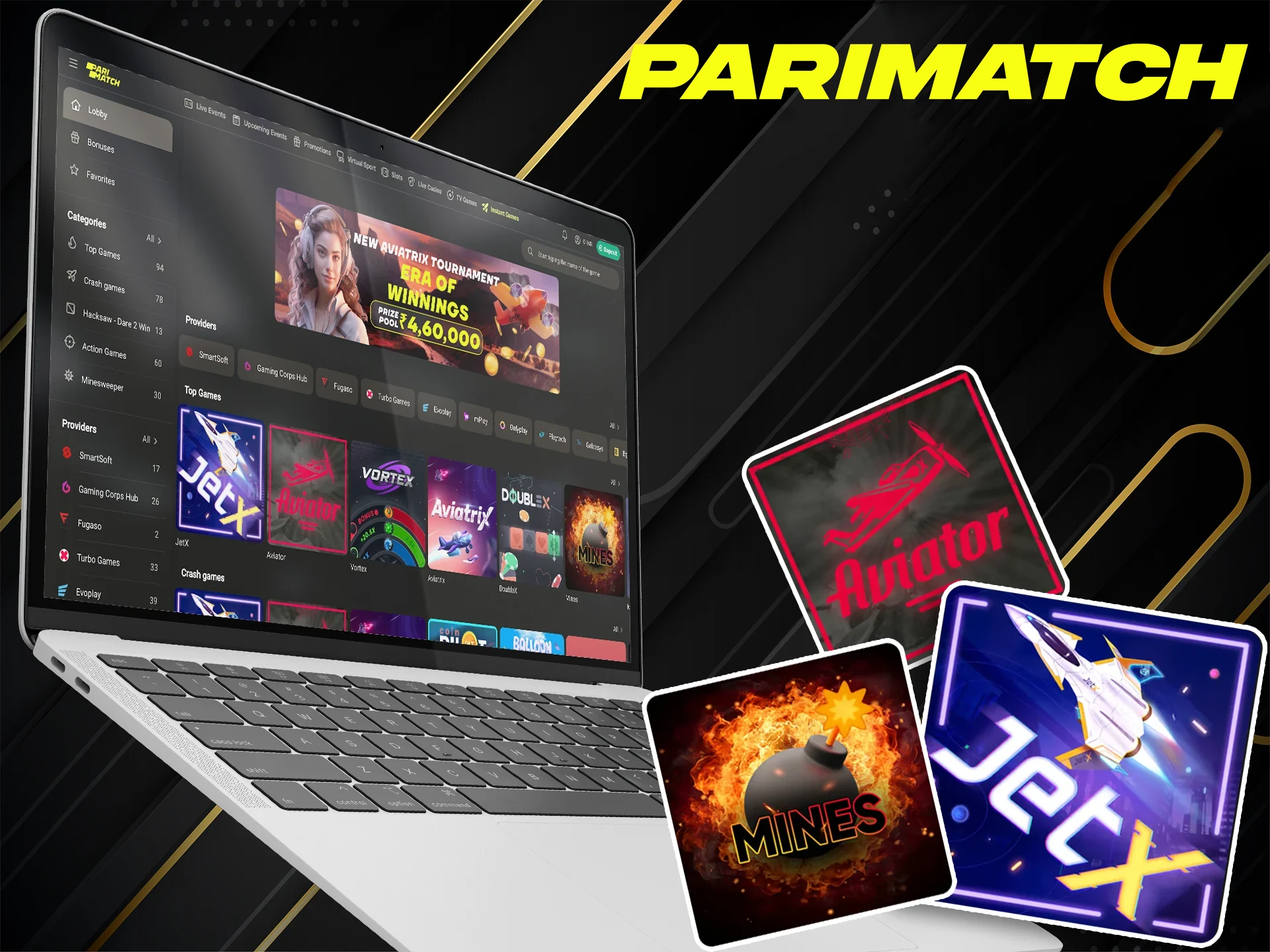 Be sure to pick up the best multipliers in instant games at Parimatch.