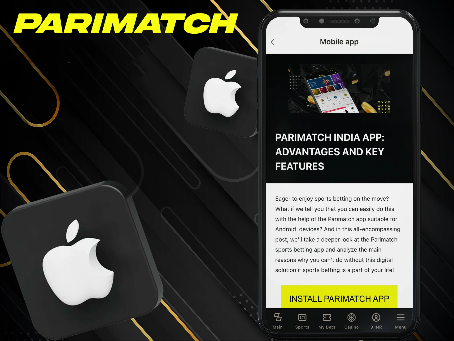 Big wins are already waiting for you in the Parimatch app for iOS.
