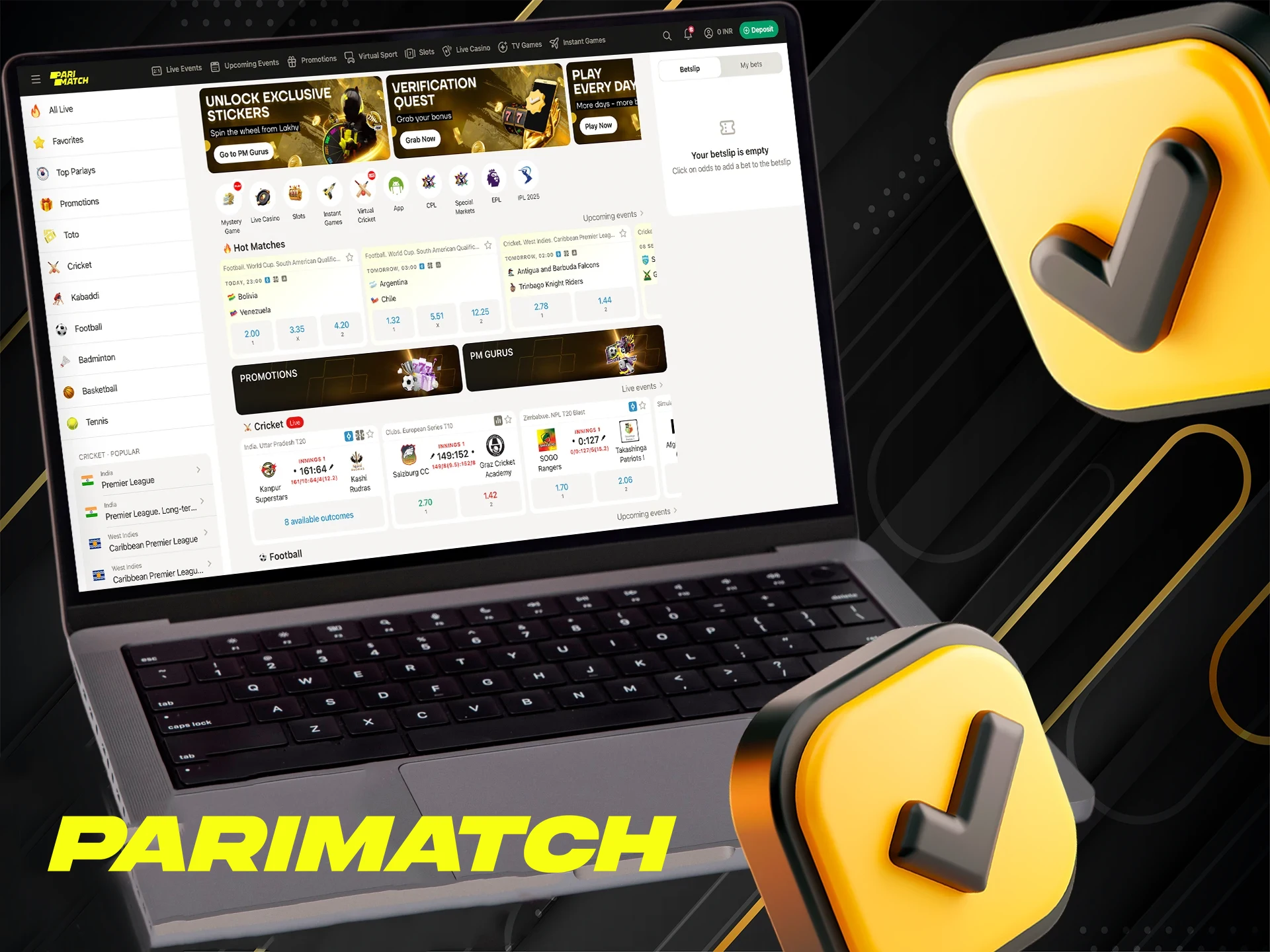 Parimatch is completely legal within India.