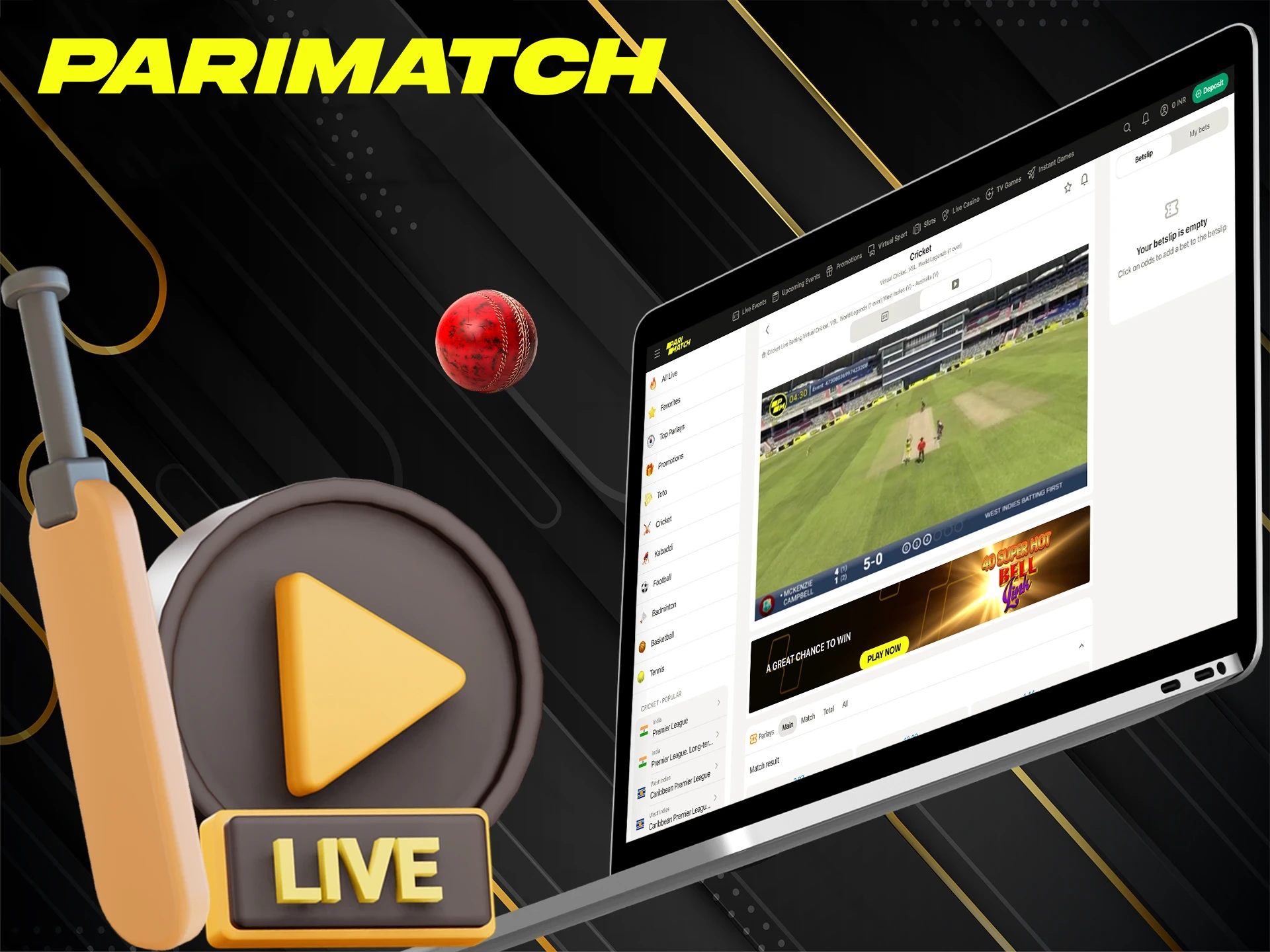 Watch the live stream of the match with Parimatch site.