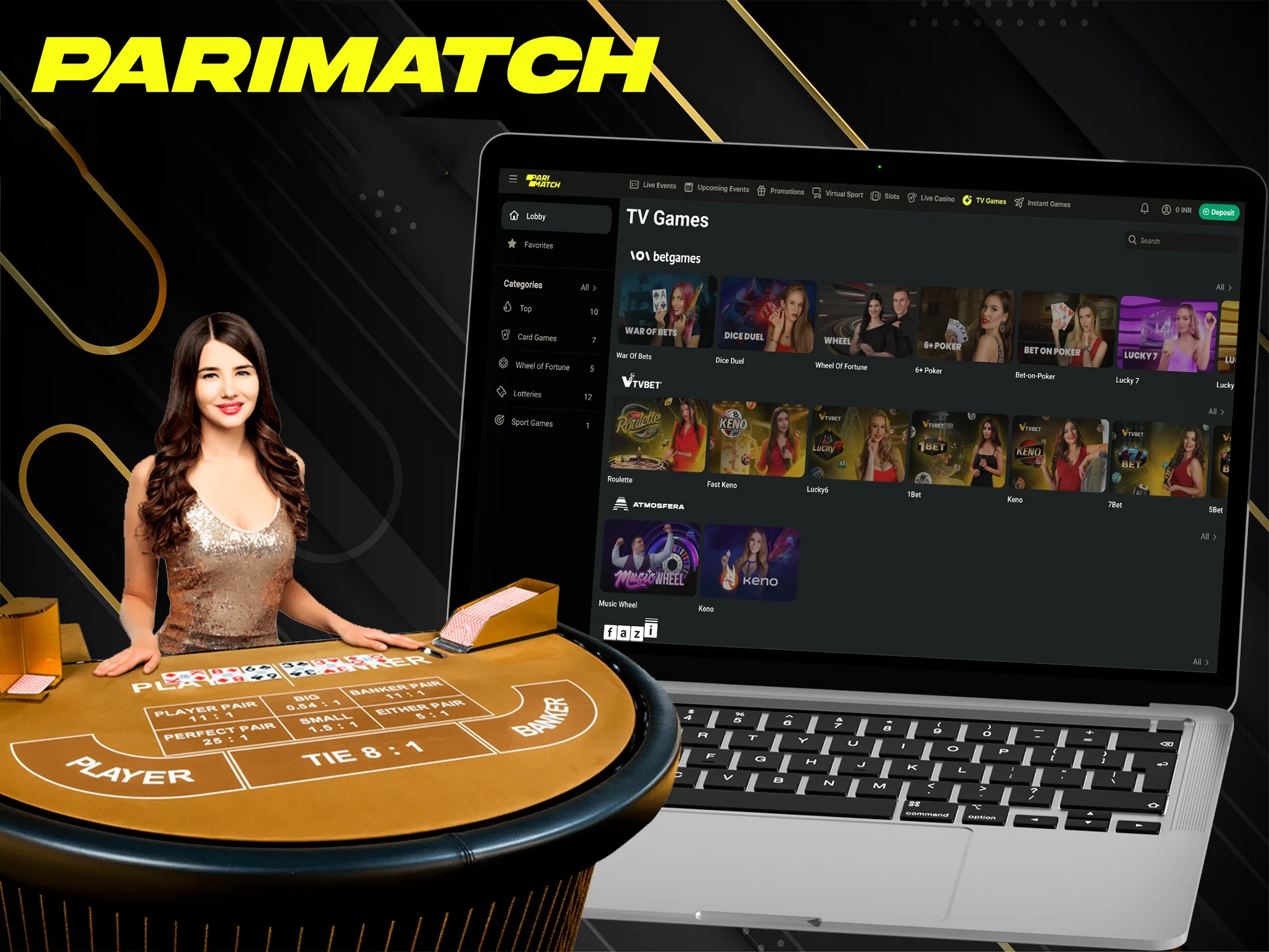 Play TV games for an immersive gaming experience with Parimatch.