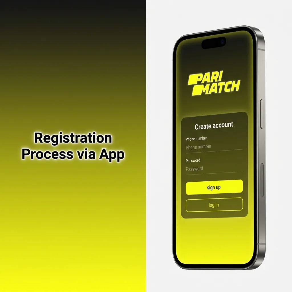Mobile app registration screen showing sign-up form with fields for phone number, email, password, and currency selection
